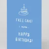 Personalised Free Cake Birthday Card | Ohh Deer