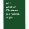 Personalised Fuckton Of Gin Christmas Card | Ohh Deer