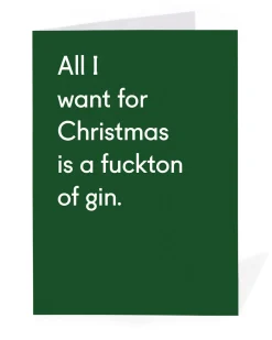 Personalised Fuckton Of Gin Christmas Card | Ohh Deer