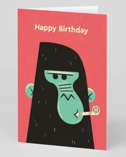 Personalised Gorilla Party Blower Birthday Card | Ohh Deer