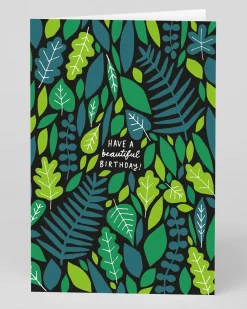 Personalised Green Floral Beautiful Birthday Card | Ohh Deer