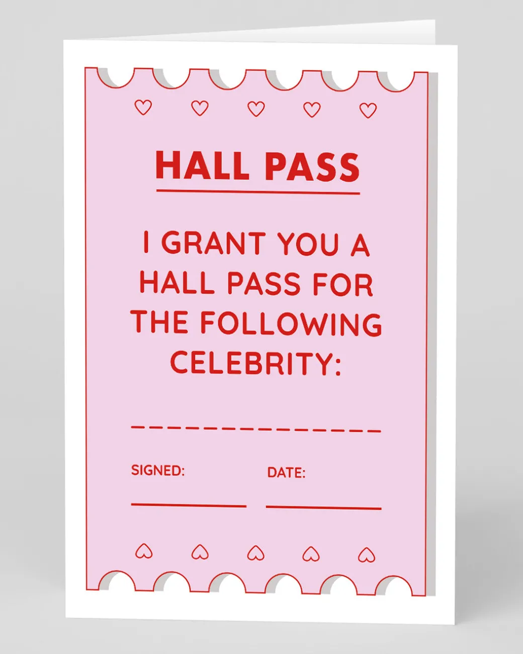 Personalised Hall Pass Greeting Card | Ohh Deer