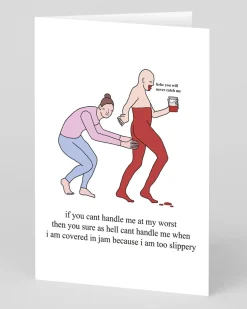Personalised Handle me at my worst jam Birthday Card | Ohh Deer