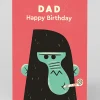Personalised Happy Birthday Dad Gorilla Card | Ohh Deer