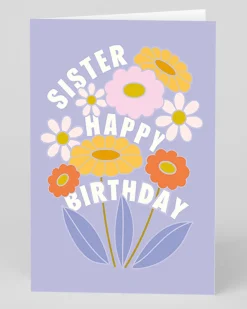 Personalised Happy Birthday Flowers Sister Greeting Card | Ohh Deer