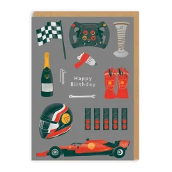 Personalised Happy Birthday F1 Card | Ohh Deer