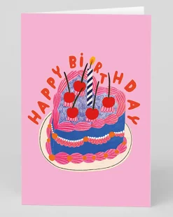 Personalised Heart Cake Birthday Card | Ohh Deer