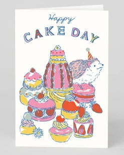 Personalised Hedgehog and Cake Greeting Card | Ohh Deer