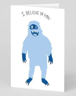 Personalised I Believe In You Yeti Greeting Card | Ohh Deer