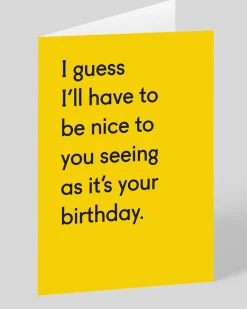 Personalised I Guess I'll Have To Be Nice Birthday Card | Ohh Deer