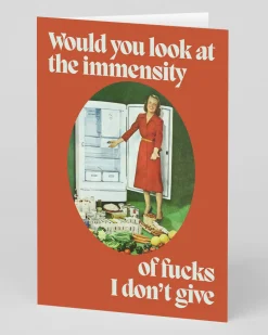 Personalised Immensity Of Fucks Not Given Greeting Card | Ohh Deer