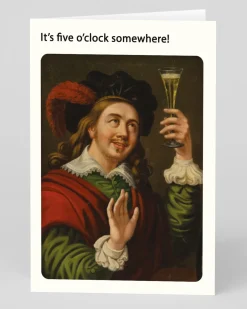 Personalised It's 5 'O Clock Somewhere Greeting Card | Ohh Deer
