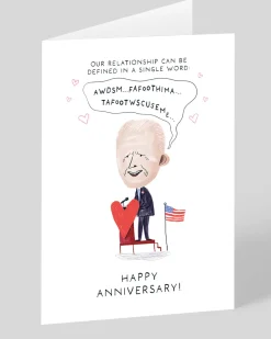 Personalised Joe Biden Weird Noise Anniversary Card | Ohh Deer