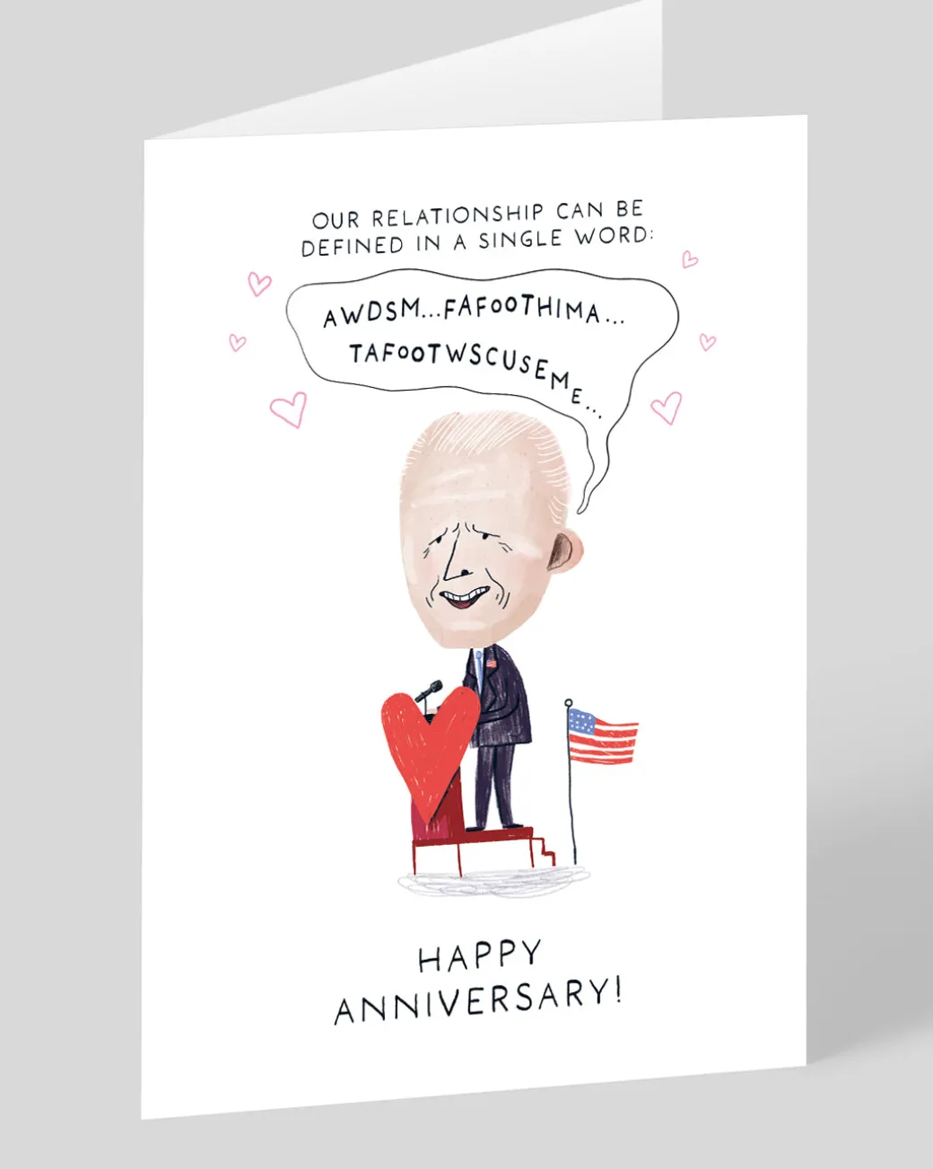 Personalised Joe Biden Weird Noise Anniversary Card | Ohh Deer