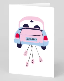 Personalised Just Married Car Greeting Card | Ohh Deer