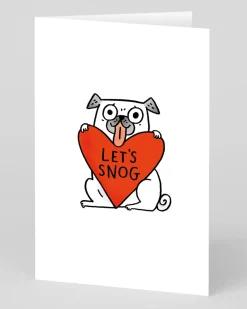 Personalised Lets Snog Greeting Card | Ohh Deer