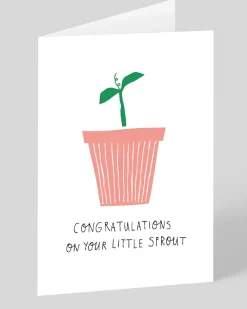 Personalised Little Sprout New Baby Card | Ohh Deer