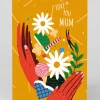 Personalised Love You Mum Flower Hands Greeting Card | Ohh Deer