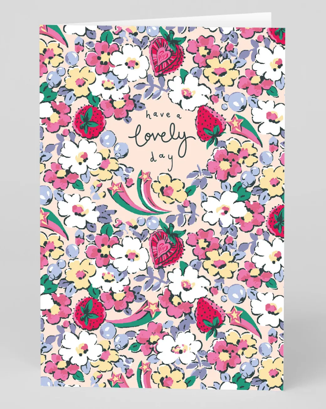 Personalised Lovely Day Self Care Ditsy Greeting Card | Ohh Deer