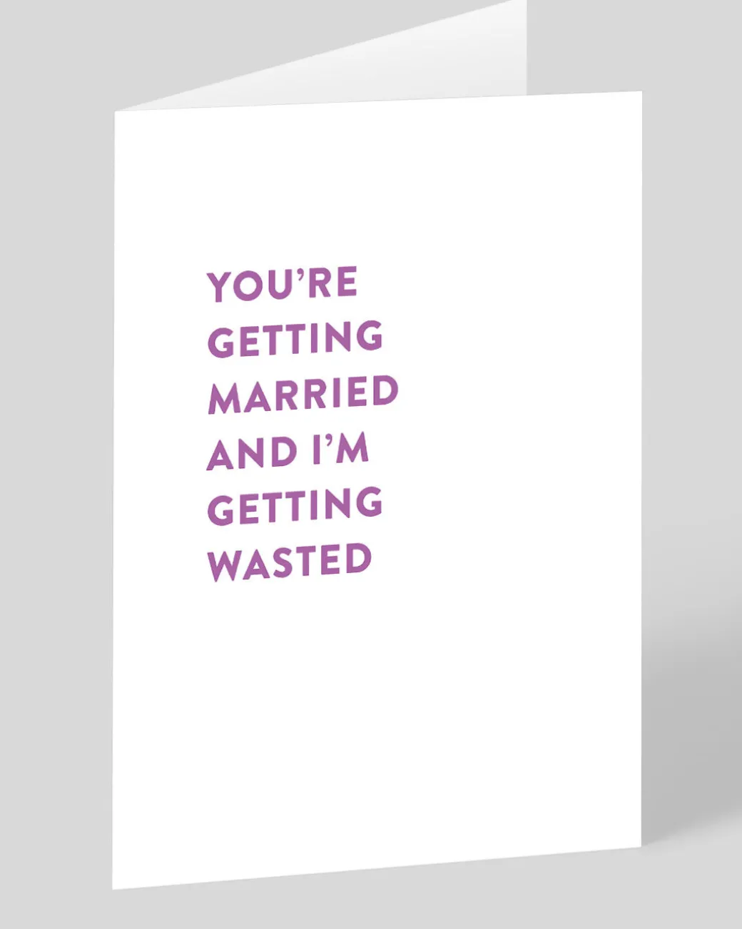 Personalised Married And Wasted Wedding Card