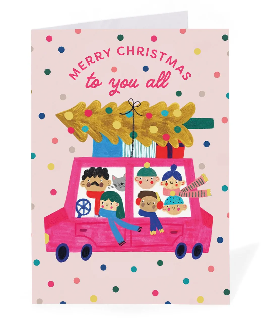 Personalised Merry Christmas to You All Car Christmas Card | Ohh Deer