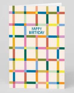 Personalised Modern Check Birthday Card | Ohh Deer