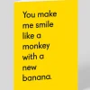Personalised Monkey With a New Banana Greeting Card | Ohh Deer