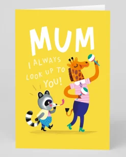 Personalised Mum, I'll Always Look Up To You Giraffe Greeting Card | Ohh Deer
