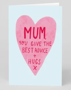 Personalised Mums Give The Best Advice And Hugs Greeting Card | Ohh Deer
