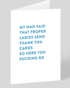 Personalised Nan Said Thank You Card