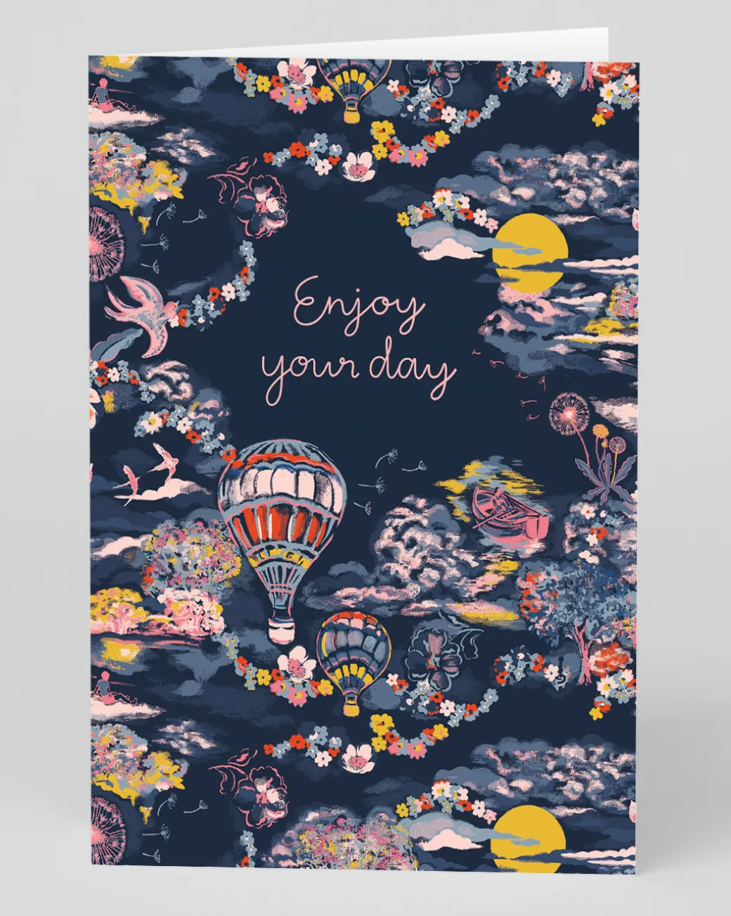 Personalised Navy Hot Air Balloon Greeting Card | Ohh Deer
