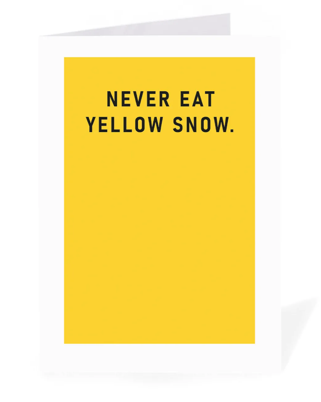 Personalised Never Eat Yellow Snow Christmas Card | Ohh Deer