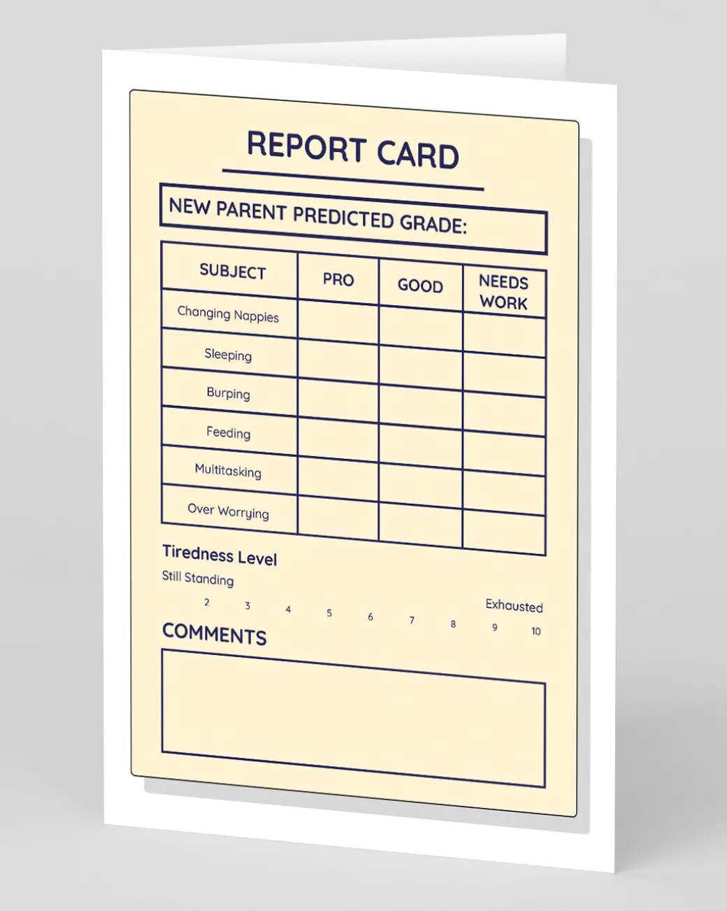 Personalised New Parent Report Card | Ohh Deer