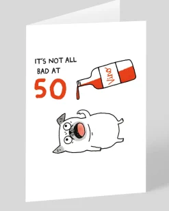 Personalised Not Bad At 50 Birthday Card | Just £3.50 | Ohh Deer