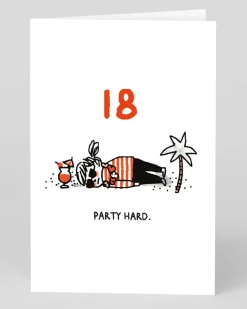 Personalised Party Hard 18th Birthday Card | Just £3.50 | Ohh Deer