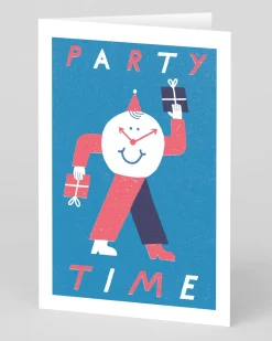 Personalised Party Time Clock Greeting Card | Ohh Deer