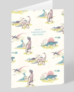 Personalised Pastel Dinosaurs Birthday Card | Ohh Deer
