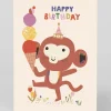 Personalised Playful Monkey And Ice Cream Birthday Card | Ohh Deer