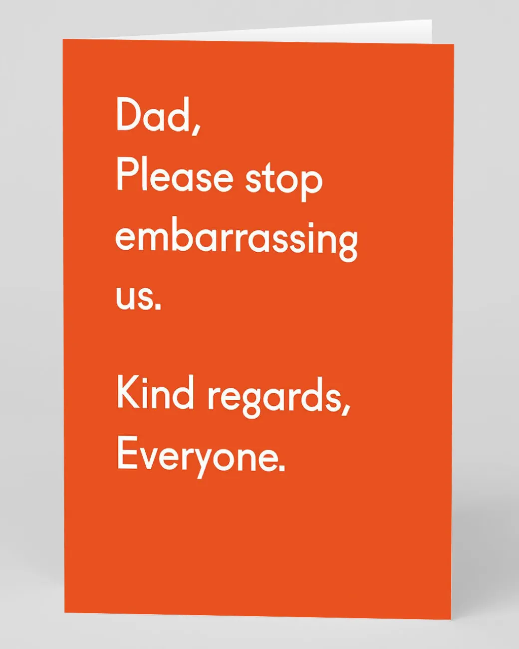 Personalised Please Stop Embarrassing Us Father's Day Card | Ohh Deer