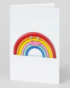 Personalised Rainbow Smiley Face Greeting Card | Ohh Deer