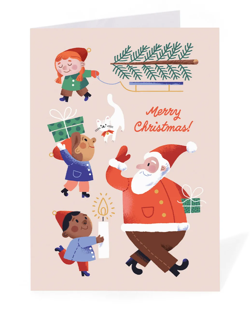 Personalised Santa and Elves Christmas Card | Ohh Deer