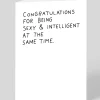 Personalised Sexy & Intelligent At The Same Time Greeting Card | Ohh Deer