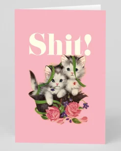 Personalised Shit! Kitties Greeting Card | Ohh Deer