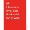 Personalised Shit Ton Of Wine Christmas Card | Ohh Deer