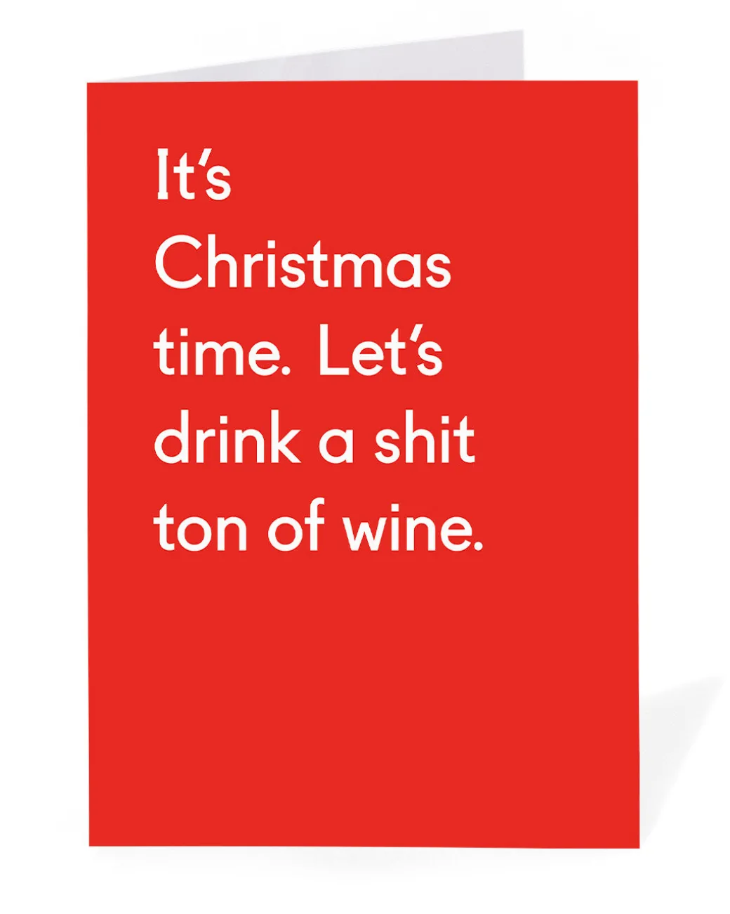 Personalised Shit Ton Of Wine Christmas Card | Ohh Deer