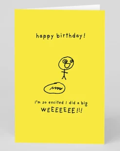 Personalised So Excited I Did a Big Wee Birthday Card | Ohh Deer