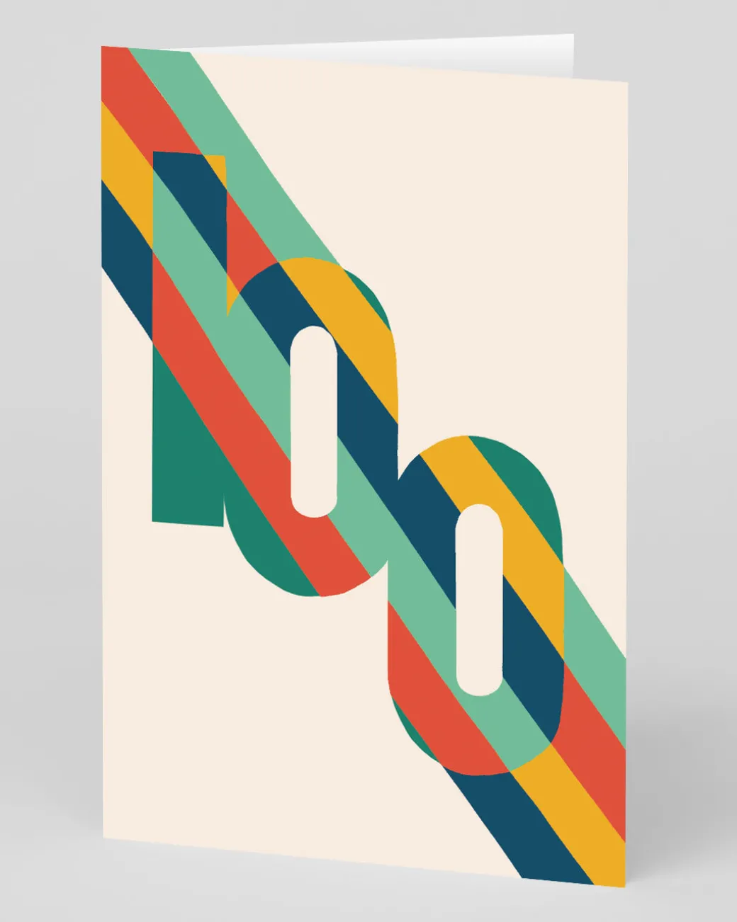 Personalised Striped 100th Birthday Card | Ohh Deer