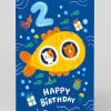 Personalised Submarine 2nd Birthday Card