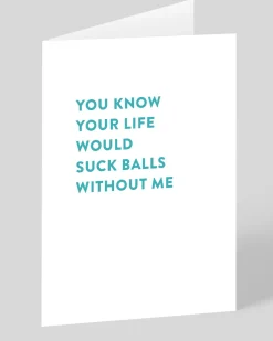 Personalised Suck Balls Greeting Card | Ohh Deer