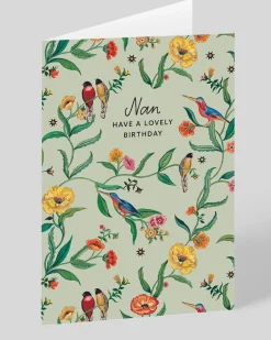 Personalised Summer Birds Nan Lovely Birthday Card | Ohh Deer